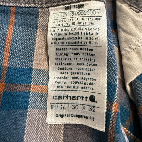 Carhartt Flannel Lined Pants Men's 30 Grey EUC - Picture 6 of 12